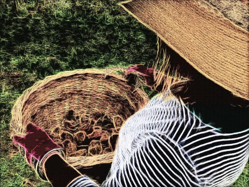 Foto zur Geschichte, mit Leuchtkonturen verfremdet